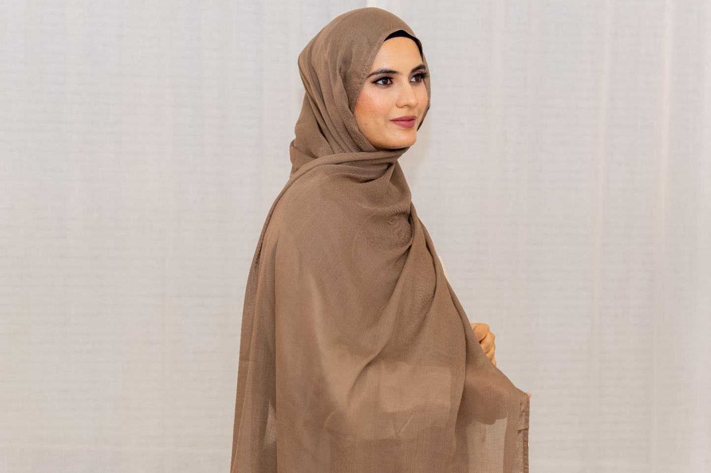 Sand beige modal hijab – soft, breathable scarf by Alif Scarf | Alif Scarf