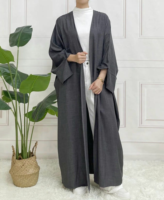 Mauve Cotton Abaya – Lightweight, breathable, and modest design by Zoya Z
