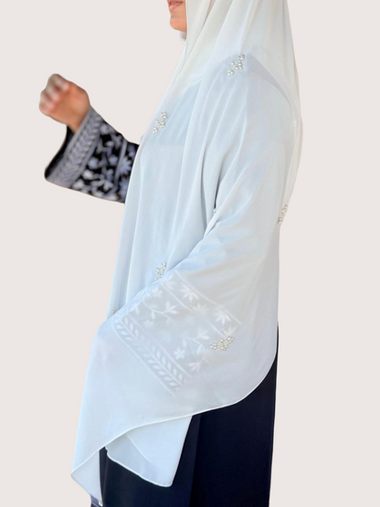 White Chiffon with Pearl