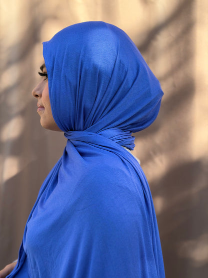 Cobalt Blue Jersey Hijab