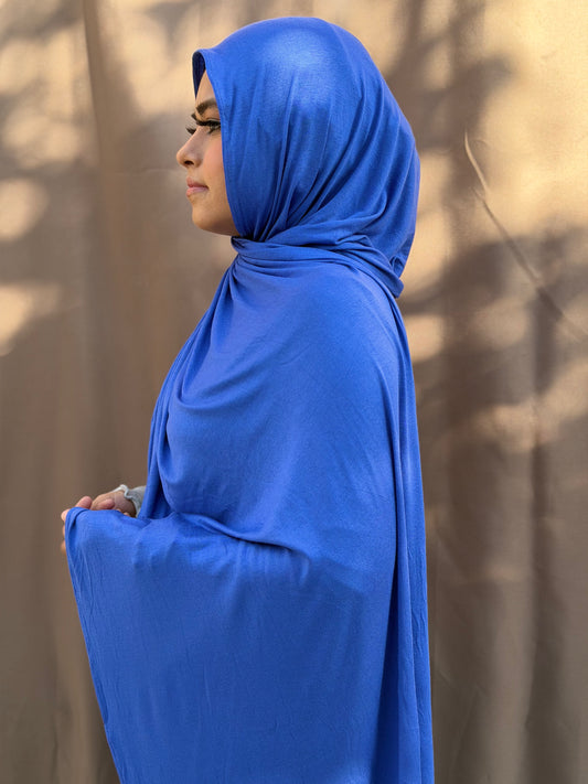 Cobalt Blue Jersey Hijab