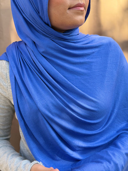 Cobalt Blue Jersey Hijab