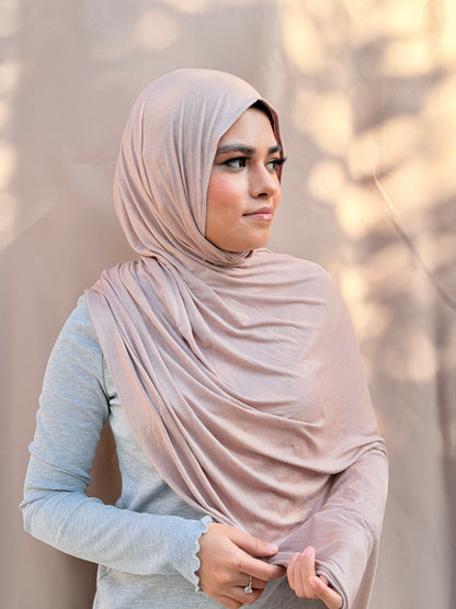 Nude Beige Jersey Hijab