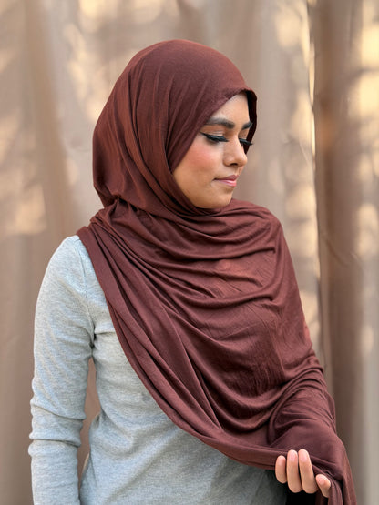 Cocoa Brown Jersey Hijab
