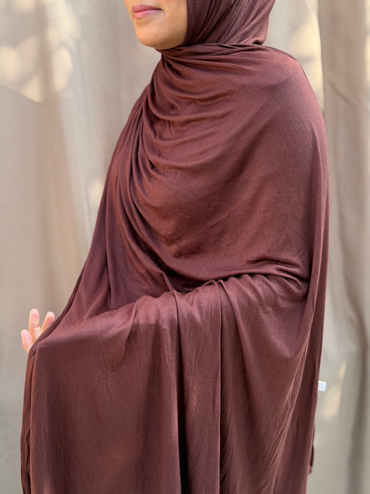 Cocoa Brown Jersey Hijab