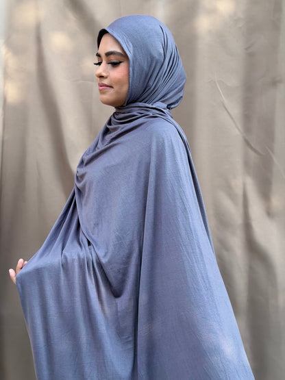 Slate Blue Jersey Hijab