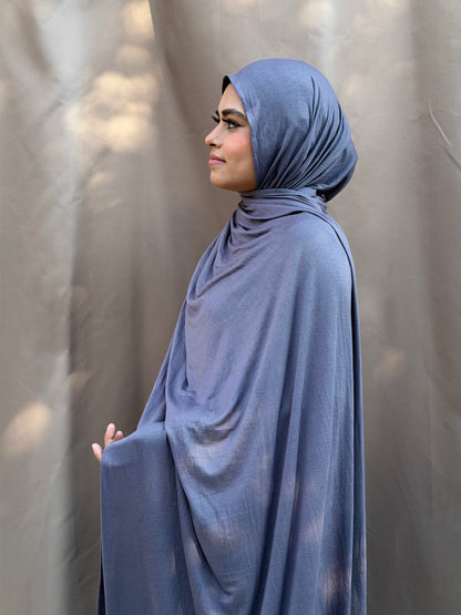 Slate Blue Jersey Hijab