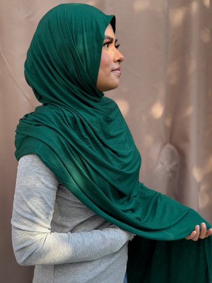 Forest Green Jersey Hijab