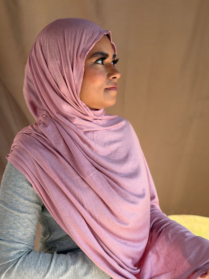 Rose Pink Jersey Hijab