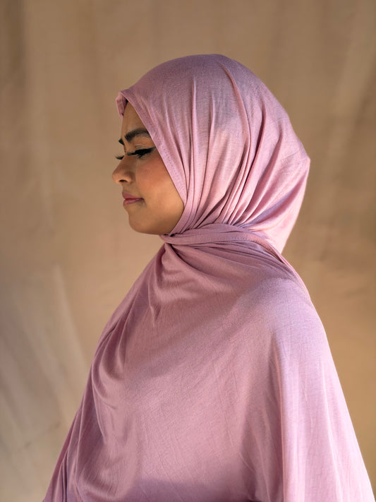Rose Pink Jersey Hijab