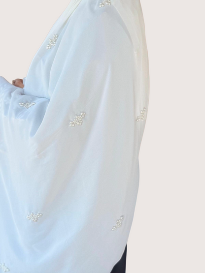 White Chiffon with Pearl