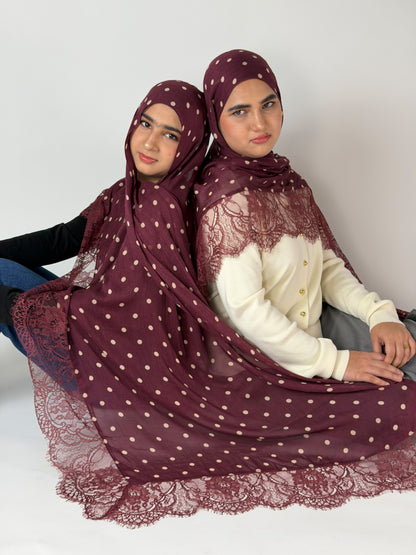 Rouge Noir Polka Lace
