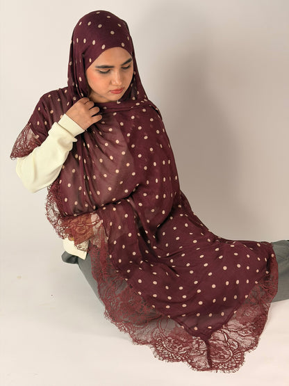 Rouge Noir Polka Lace