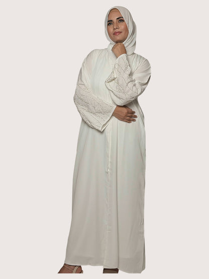 Noor Pearl Abaya with Pearl Sleeves