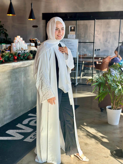 Noor Pearl Abaya with Pearl Sleeves