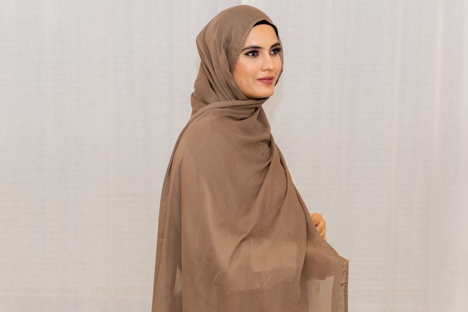 Sand beige modal hijab – soft, breathable scarf by Alif Scarf | Alif Scarf