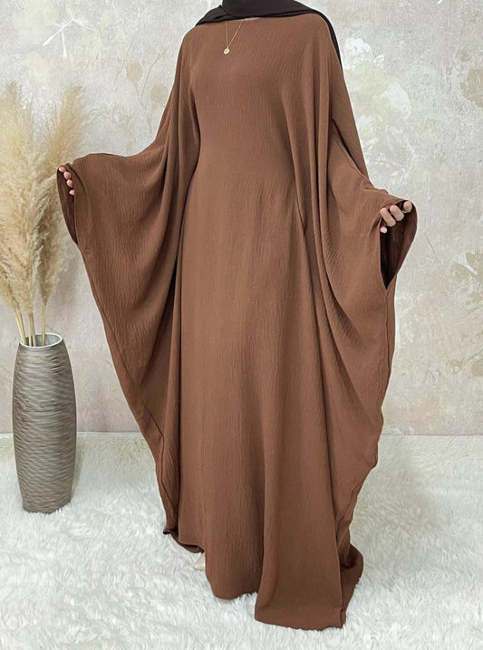 Ayaa Butterfly Inner Tie Abaya – elegant full-length modest dress with wide sleeves and adjustable waist by Alif Scarf | Alif Scarf