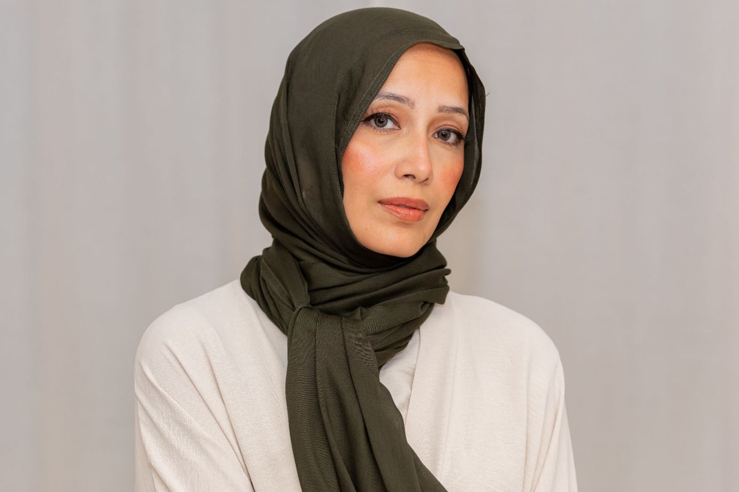 Olive Green Modal Hijab – Soft, Breathable & Elegant Modest Wear by Zoya Z