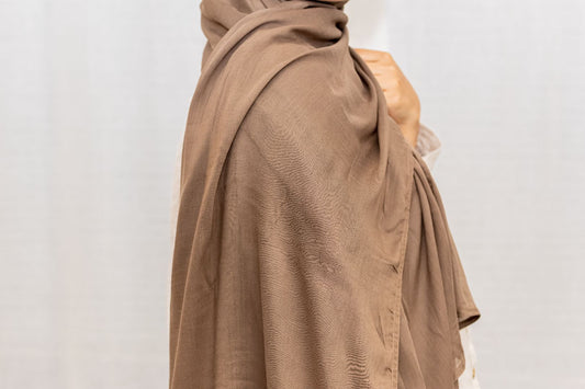 Sand Beige Modal Hijab – Lightweight, Breathable & Elegant Modest Wear by Zoya Z